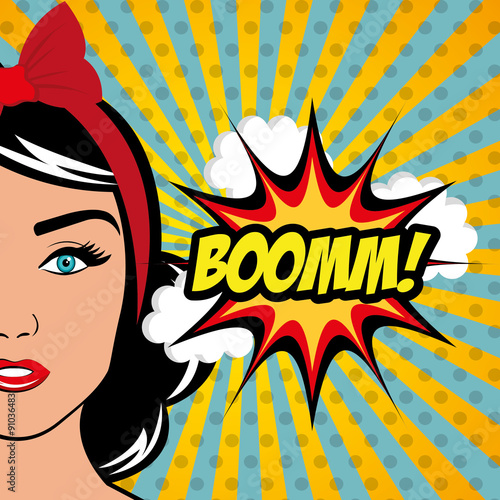 Pop art cartoon graphics