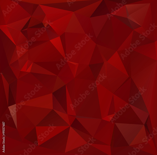 Red Polygonal Mosaic Background, Creative Design Templates