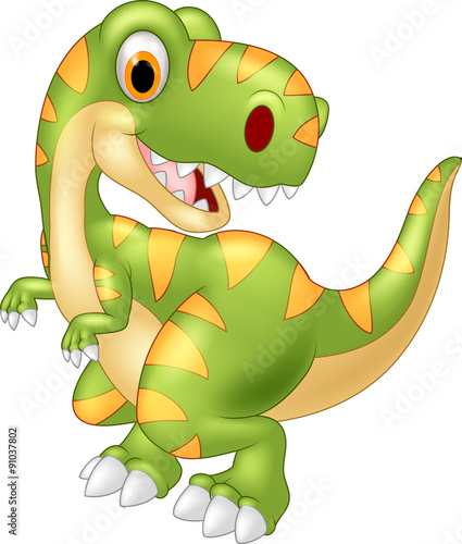 Cartoon dinosaur posing