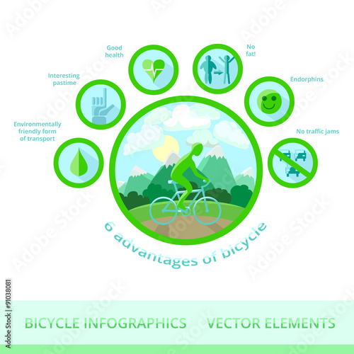 Bicycle infographics, vector elements. 