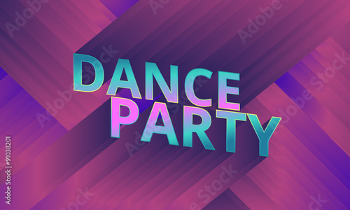 Dance party flyer, musical background, vector