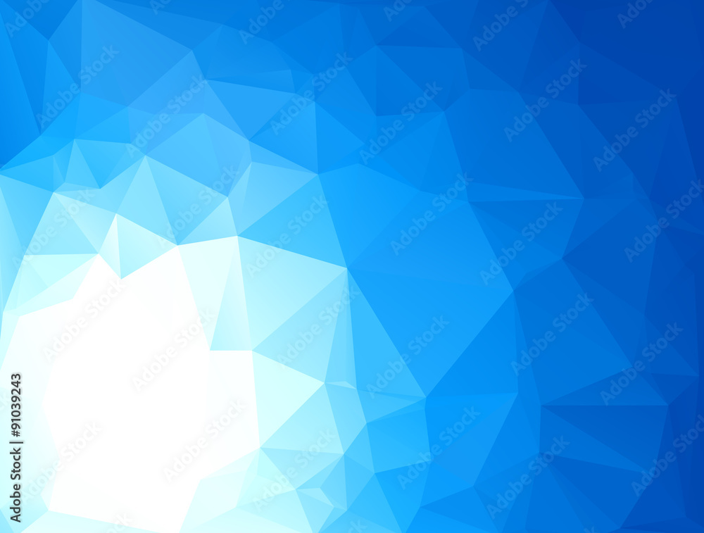 Fototapeta premium Blue Polygonal Mosaic Background, Creative Design Templates