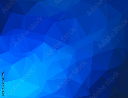 Blue Polygonal Mosaic Background, Creative Design Templates