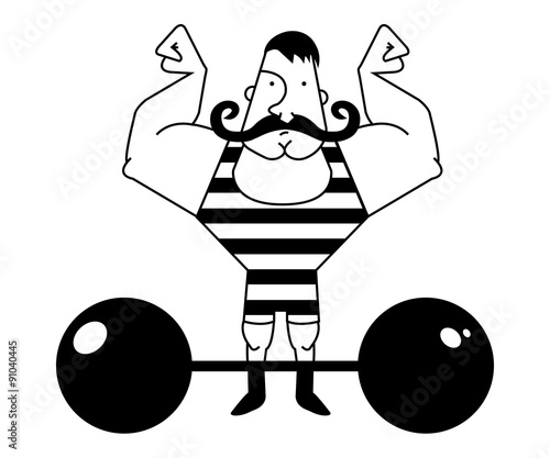Circus athlete. Contour