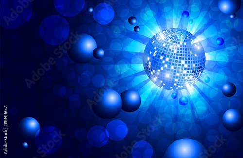 Dance party flyer, musical background, vector