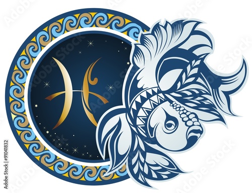 Pisces. Zodiac sign.