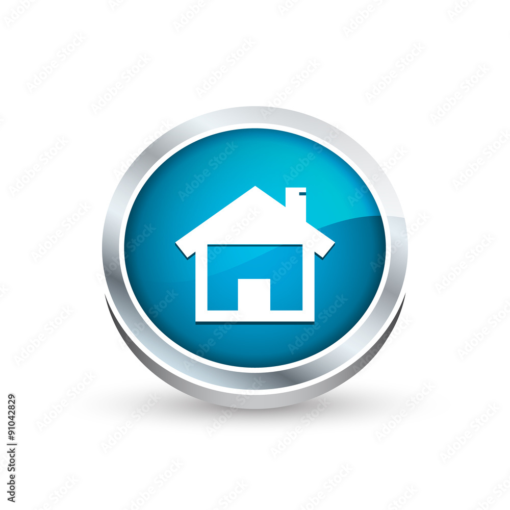 House vector icon, button. Three-dimensional view with perspective. House vector icon, button. Three-dimensional view with perspective.