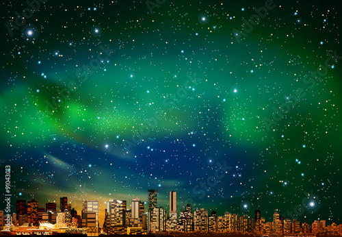 abstract background with panorama of vancouver