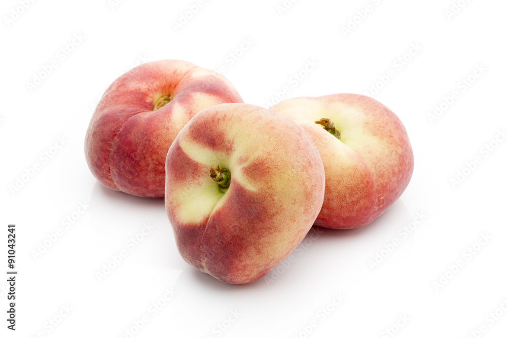 Peach on the white isolatd background. Peach on the white isolatd background.