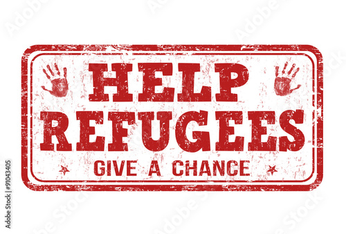 Help Refugees stamp