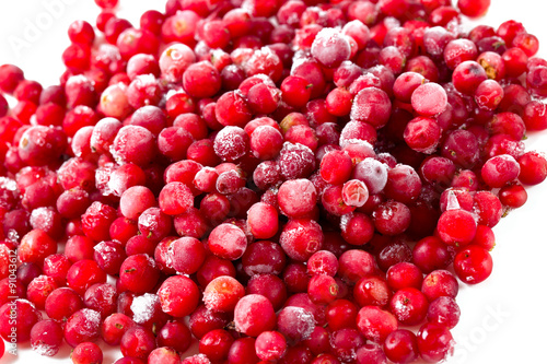 cowberries isolated on white