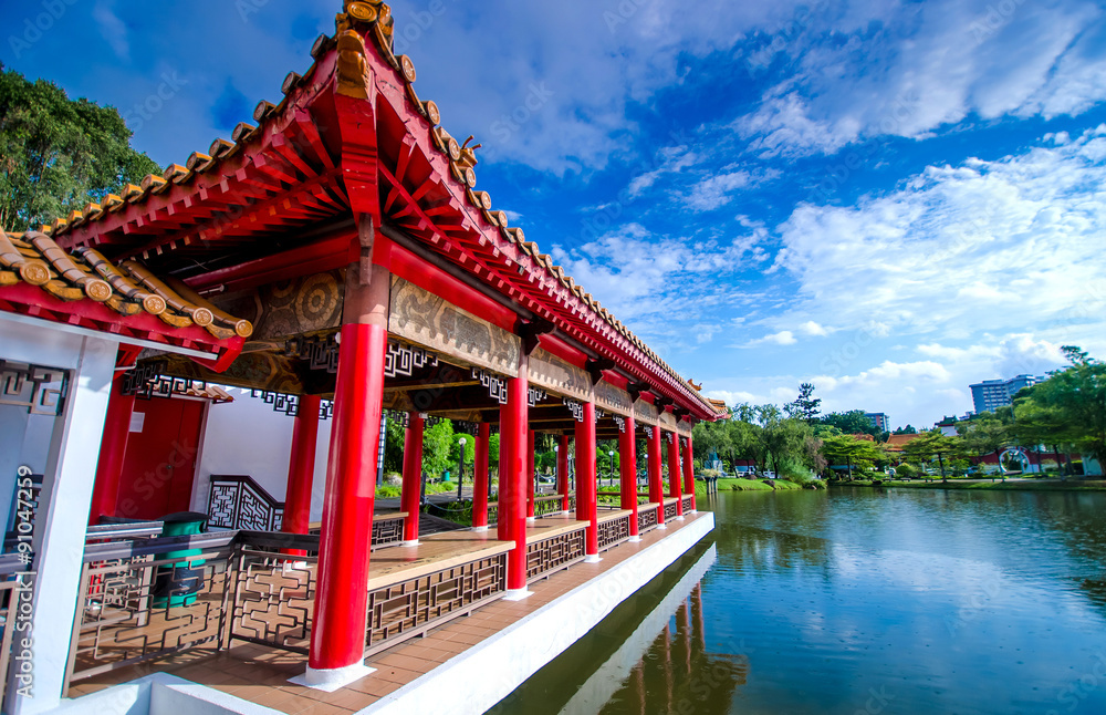 Chinese garden temple, Singapore