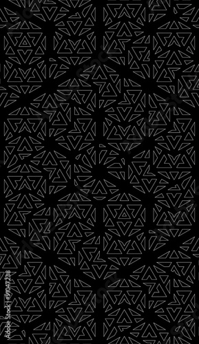 Vector modern seamless sacred geometry pattern , black and white abstract geometric background,wallpaper print, monochrome retro texture, hipster fashion design