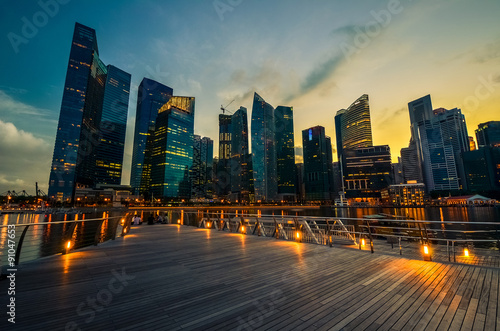 Singapore skyline © surangaw