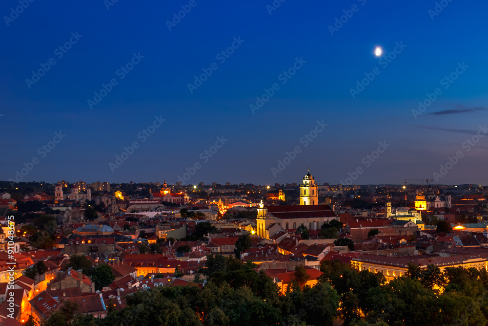 View of the old town Vilnius