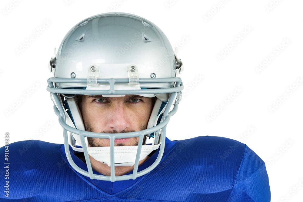 Portrait of American football player Portrait of American football player