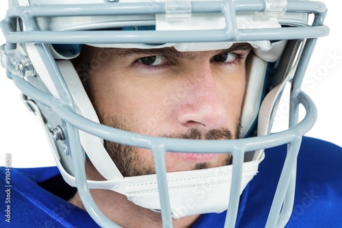 Close-up portrait of stern American football player © WavebreakmediaMicro