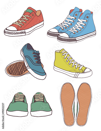 Set of sneakers