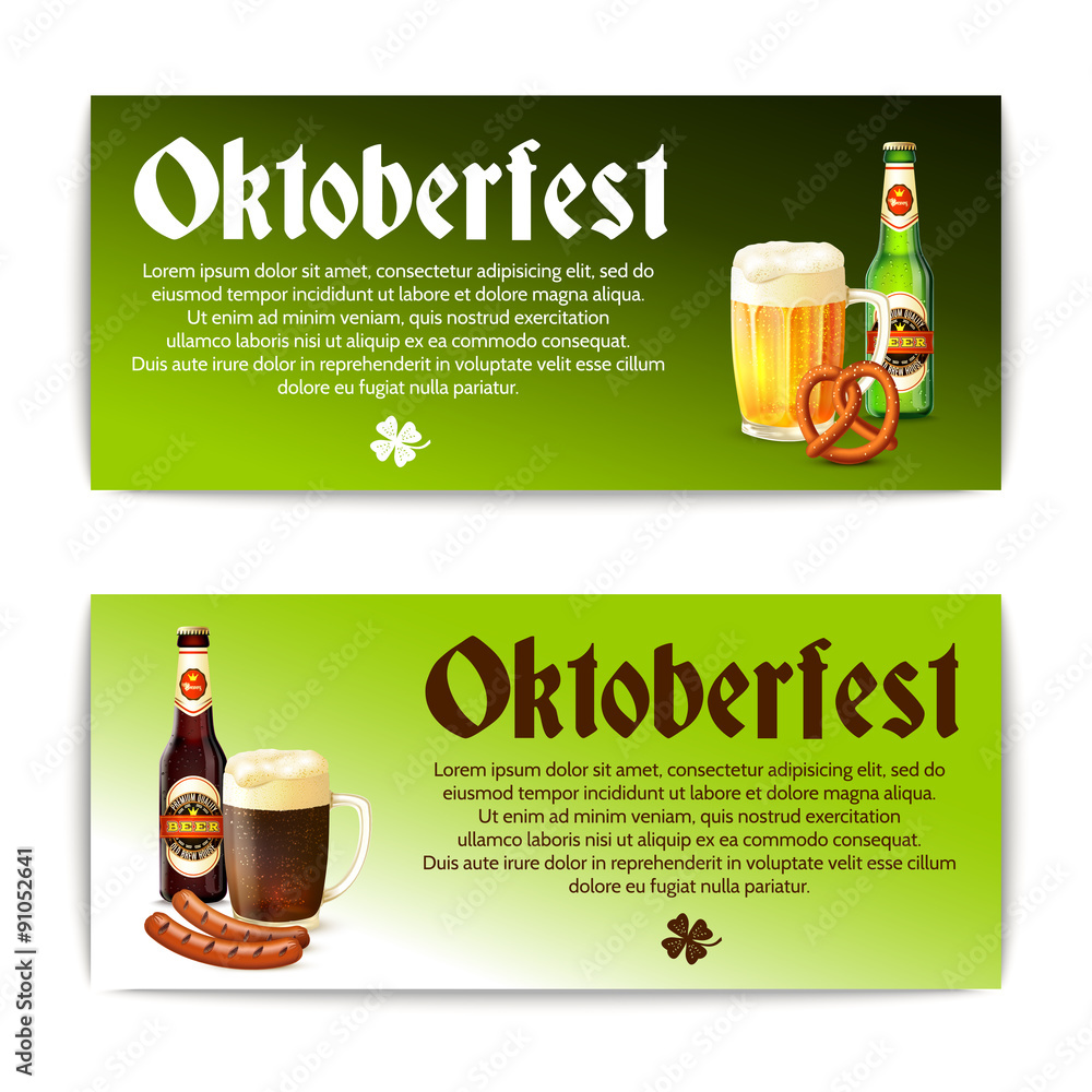 Beer Banner Horizontal Set Beer Banner Horizontal Set