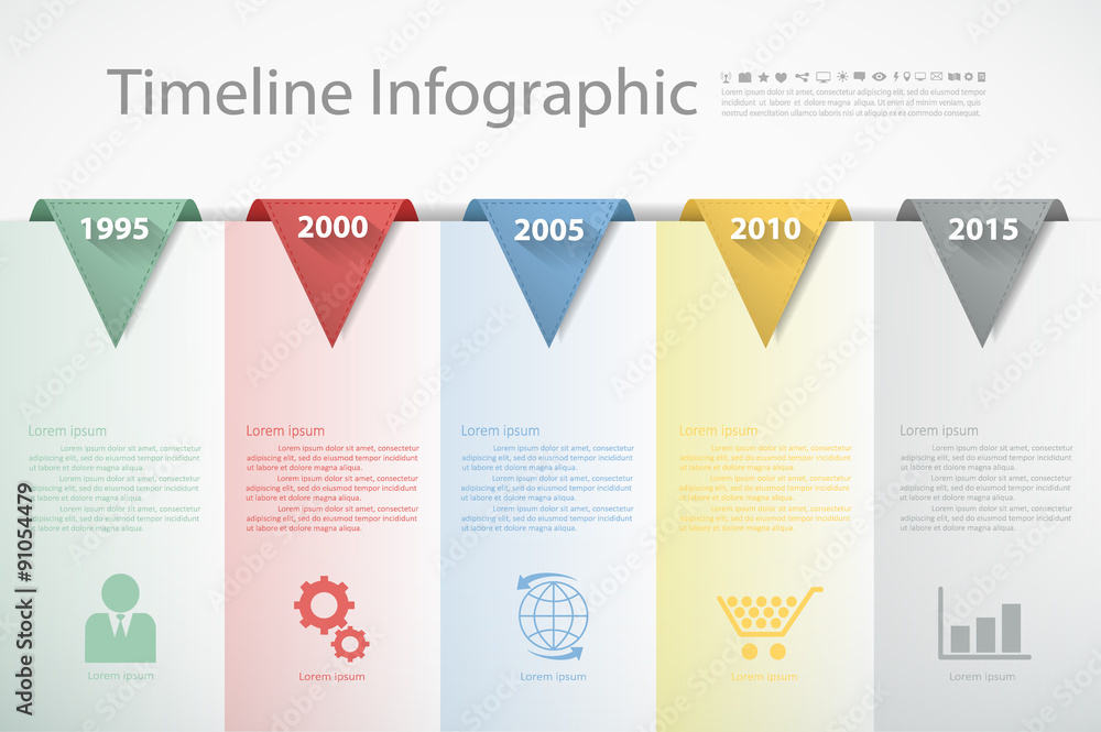 Abstract template with icons set for business design, reports, s Abstract template with icons set for business design, reports, s