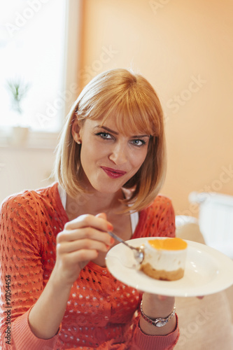 Females Eating Delicious Dessert