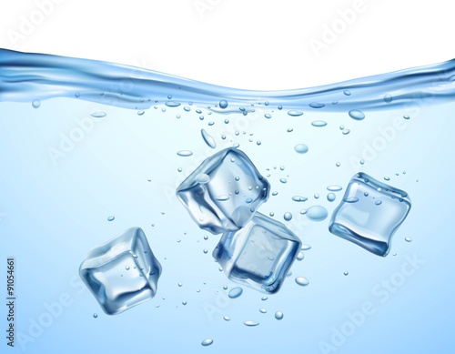 Ice Cubes In Water