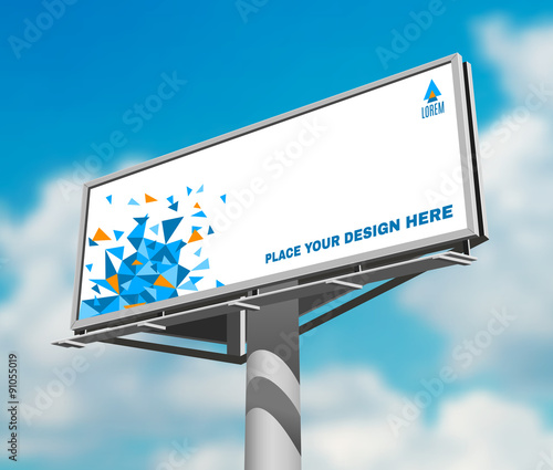 Billboard against sky background day image