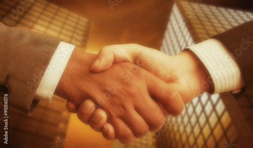 Business Concept with Handshaking photo