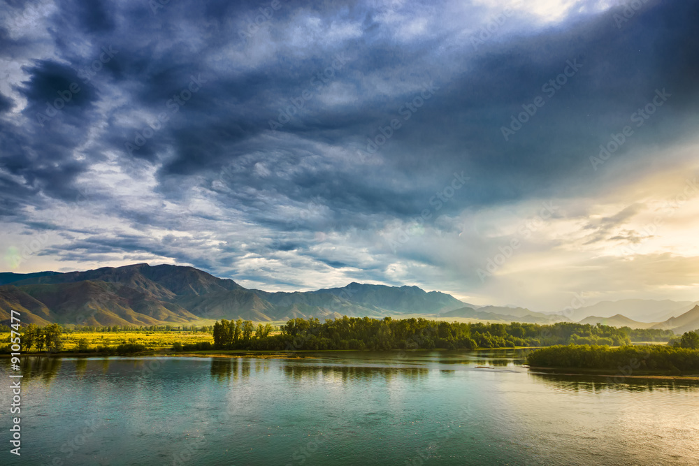 Fototapeta premium summer mountain landscape 