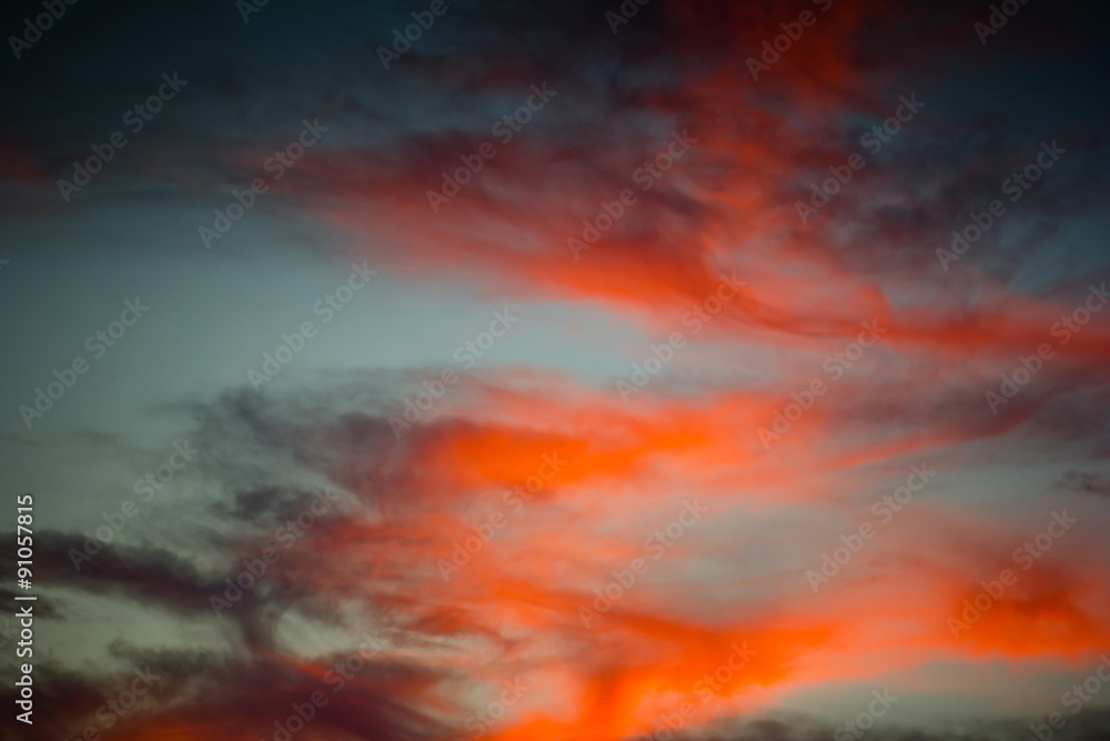 Bright colors in dramatic sky Bright colors in dramatic sky
