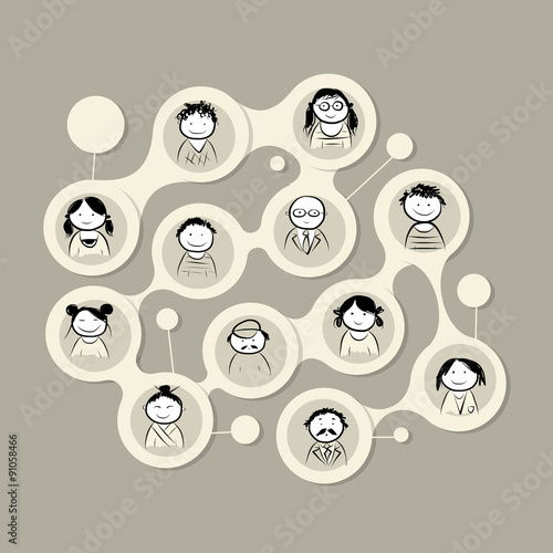 Social media network concept for your design