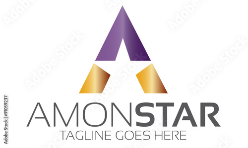 Amon Star A Letter Logo