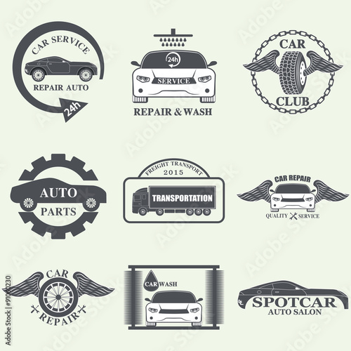 car service labels