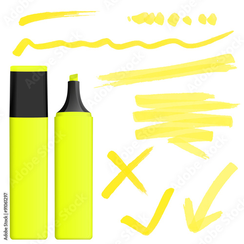 colored highlighter with markings