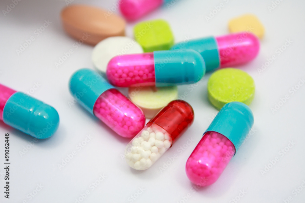 pills isolated on white background pills isolated on white background