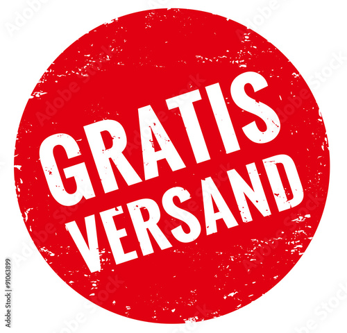 Gratis Versand stempel rot 