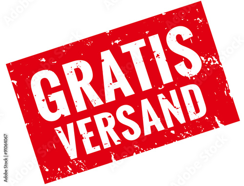 Gratis Versand stempel rot 
