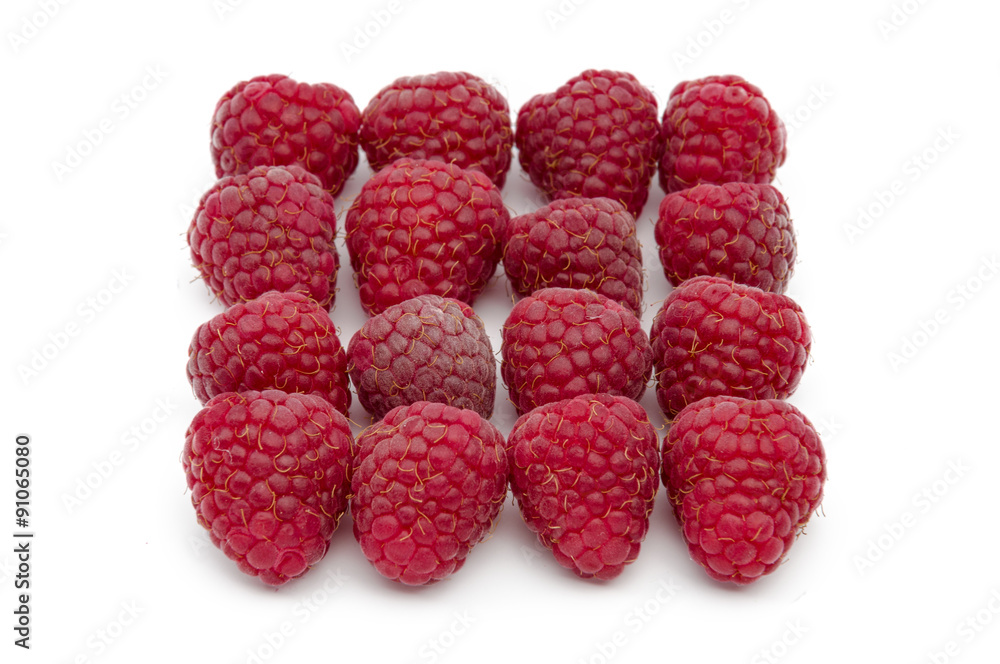 Raspberries isolated on white background Raspberries isolated on white background