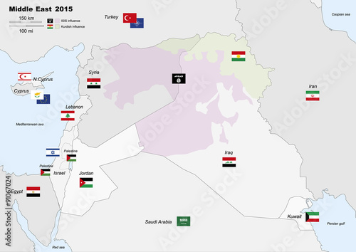 middle east map 2015