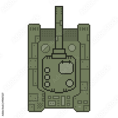 Pixel military tank top