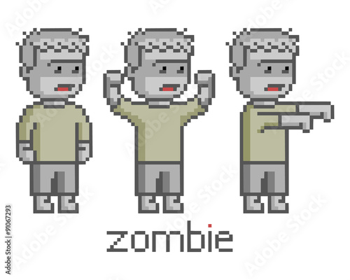Pixel set zombie