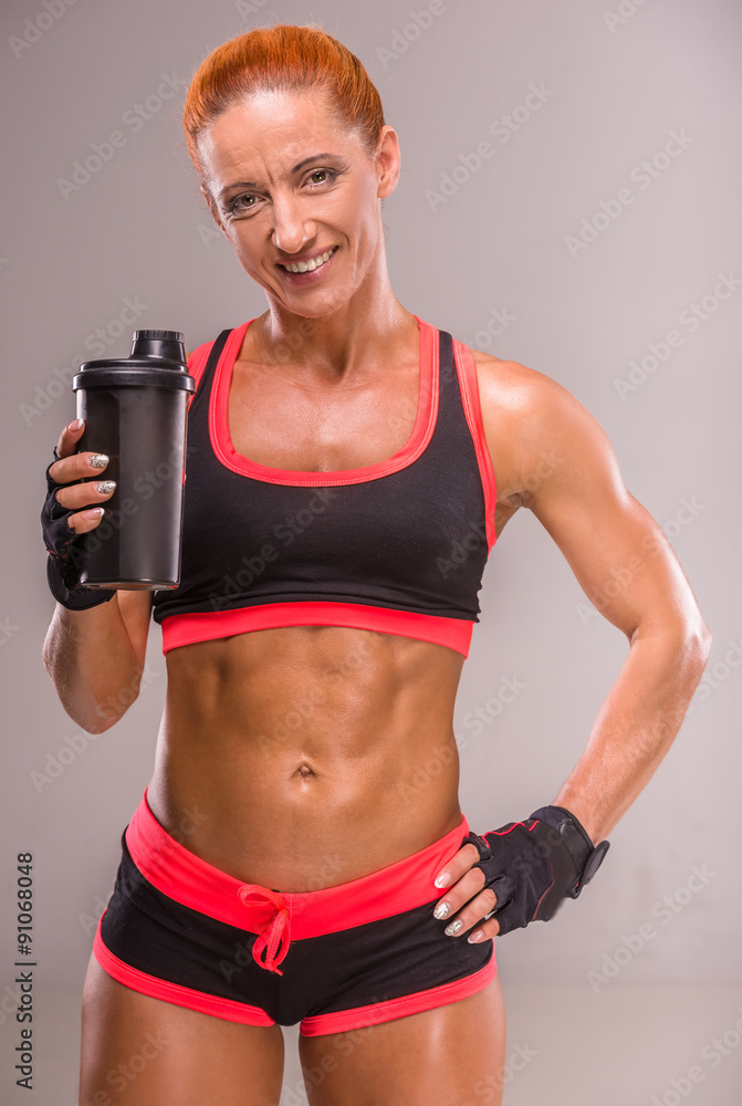Naklejka premium Strong woman