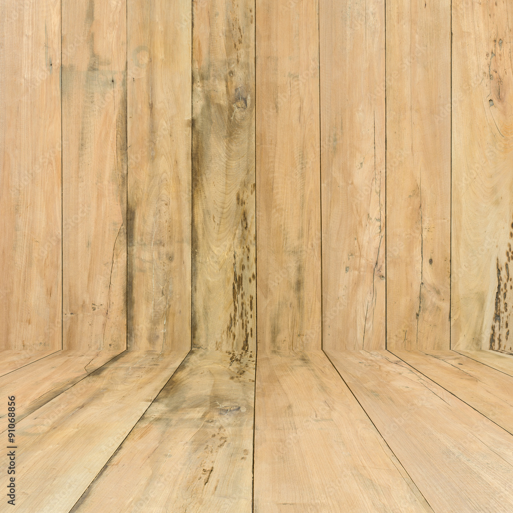Naklejka premium Old wood room.