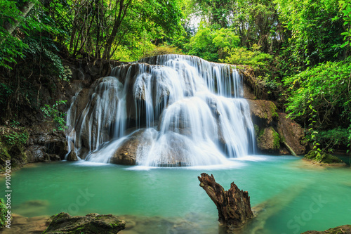 Deep forest waterfall in national park Thailand