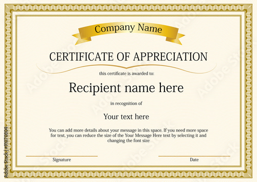 Certificate template