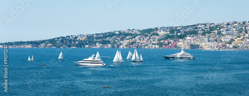 Naples, Italy, Sailboats in the Bay © Vincenzo De Bernardo