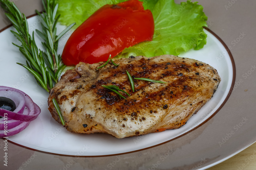 Grilled pork steak Grilled pork steak