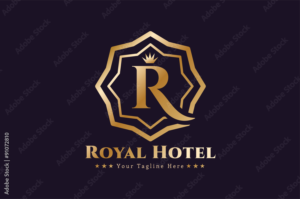 Royal logo vector template hotel Royal logo vector template hotel