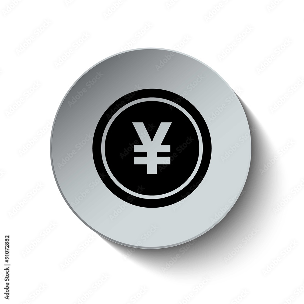 Yen sign. Japanese currency. Money icon. Coin icon. Vector Illus Yen sign. Japanese currency. Money icon. Coin icon. Vector Illus
