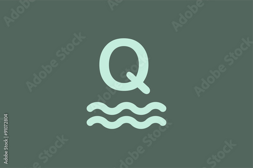 Q letter vector logo icon templated. 